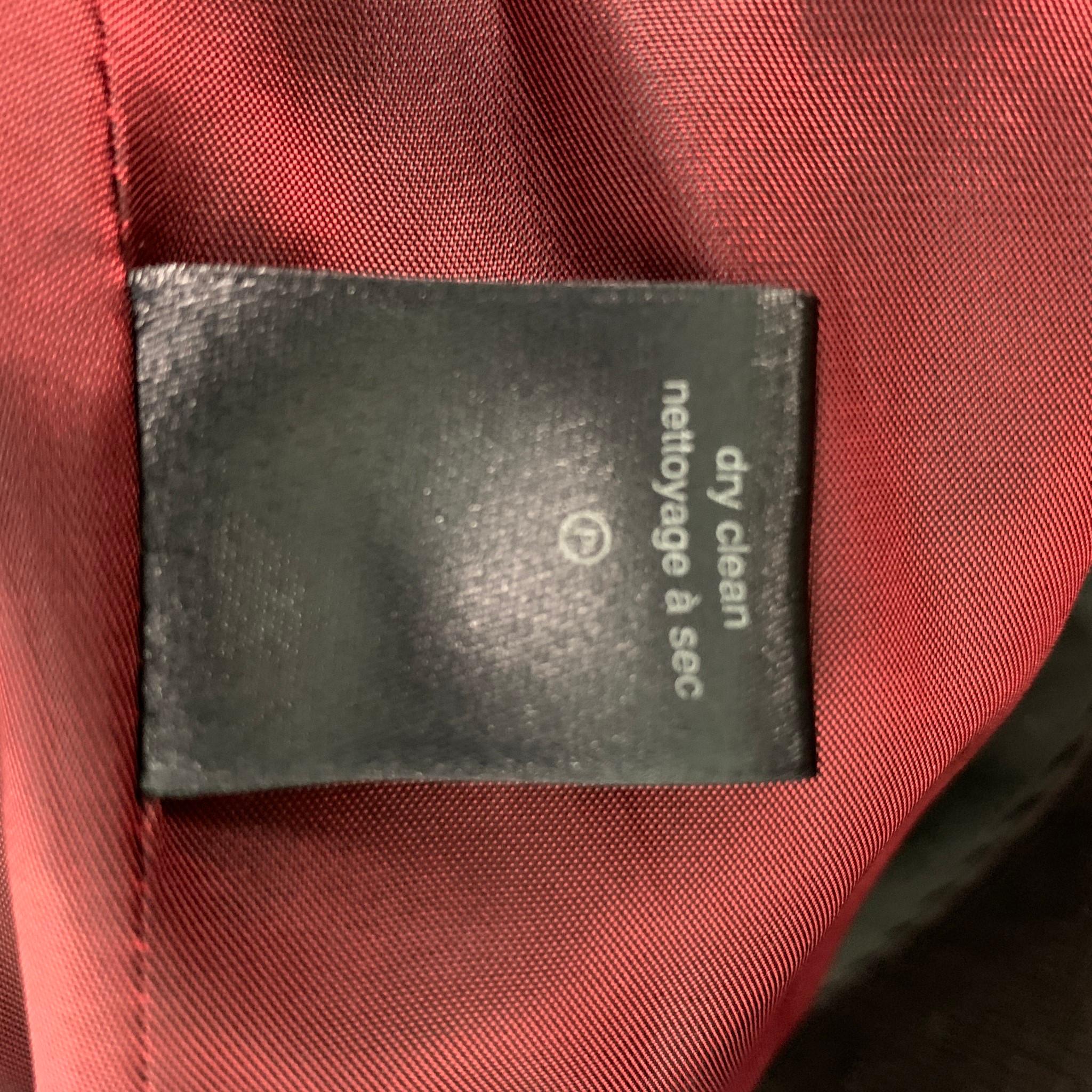 JOHN VARVATOS * EE.UU. Talla 42 de pecho Abrigo de pana marrón negro con solapa de pico 2