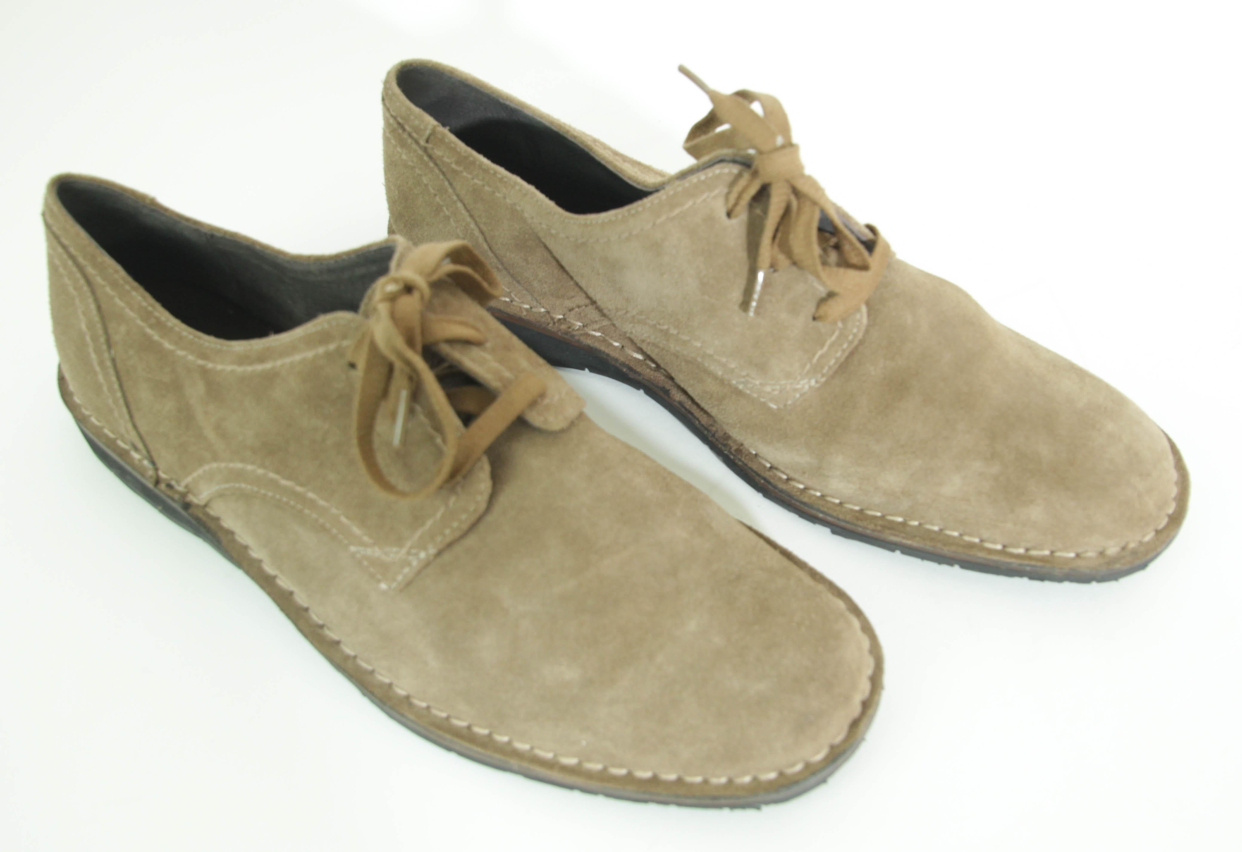 John Varvatos USA Men's Laced Brown Suede Oxfords Size 12 Unworn For Sale 9