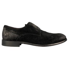 JOHN VARVATOS / U.S.A. - Chaussures noires en cuir ancien sans dentelle, taille 10