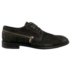 JOHN VARVATOS * U.S.A. Size 11 Black Antique Leather Lace Up Shoes