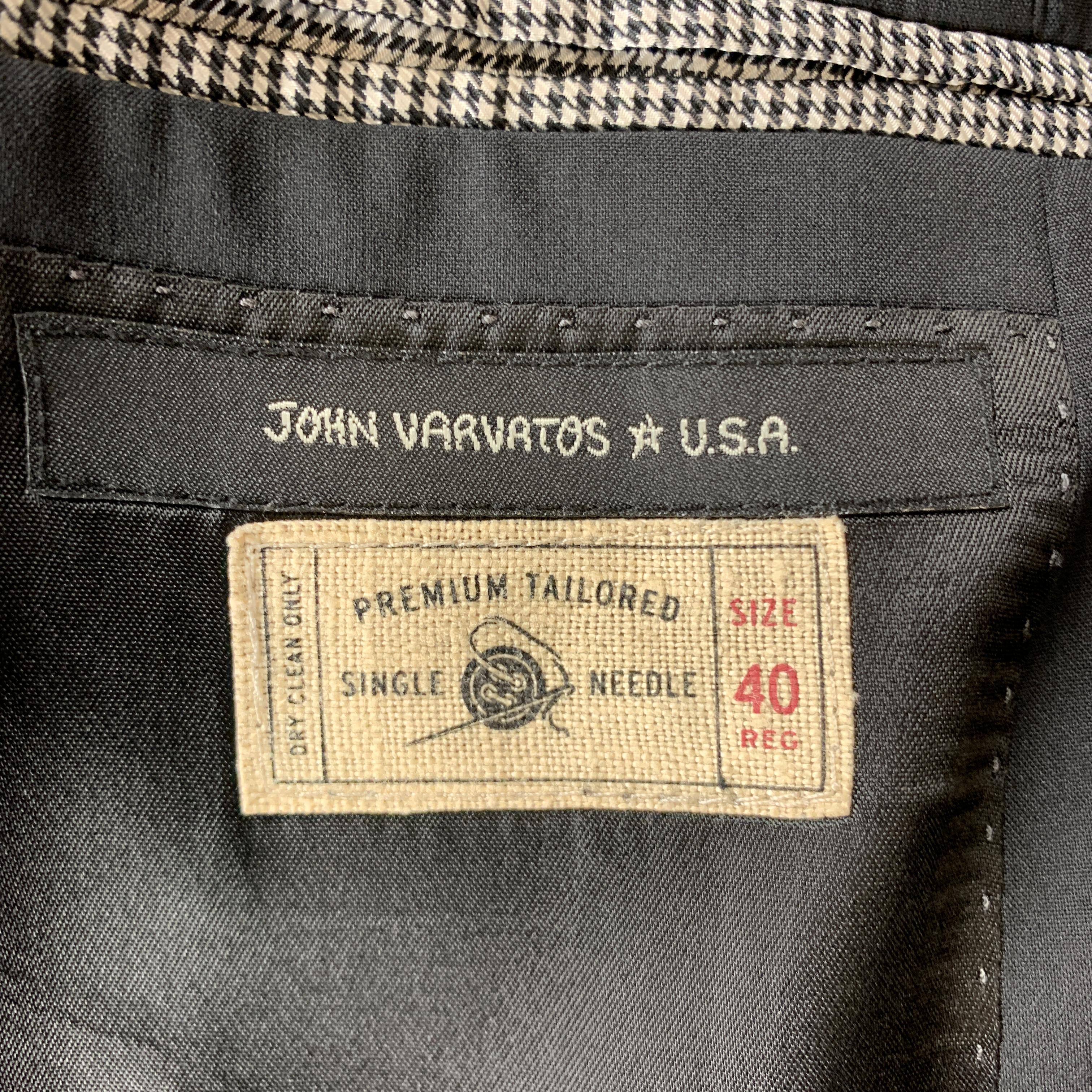JOHN VARVATOS * U.S.A. Size 40 Black Solid Regular Wool Sport Coat In Excellent Condition In San Francisco, CA