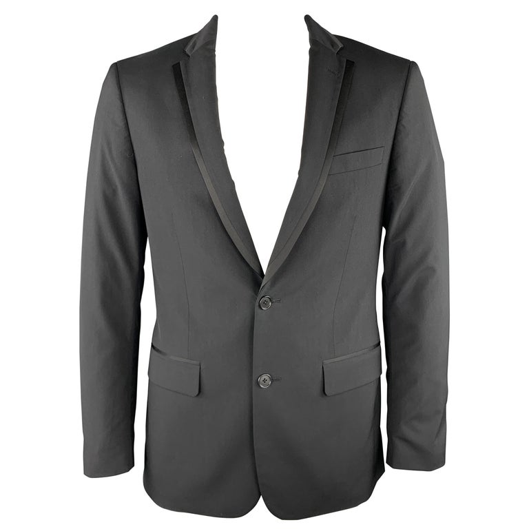 JOHN VARVATOS * U.S.A. Size 40 Black Solid Regular Wool Sport Coat For ...