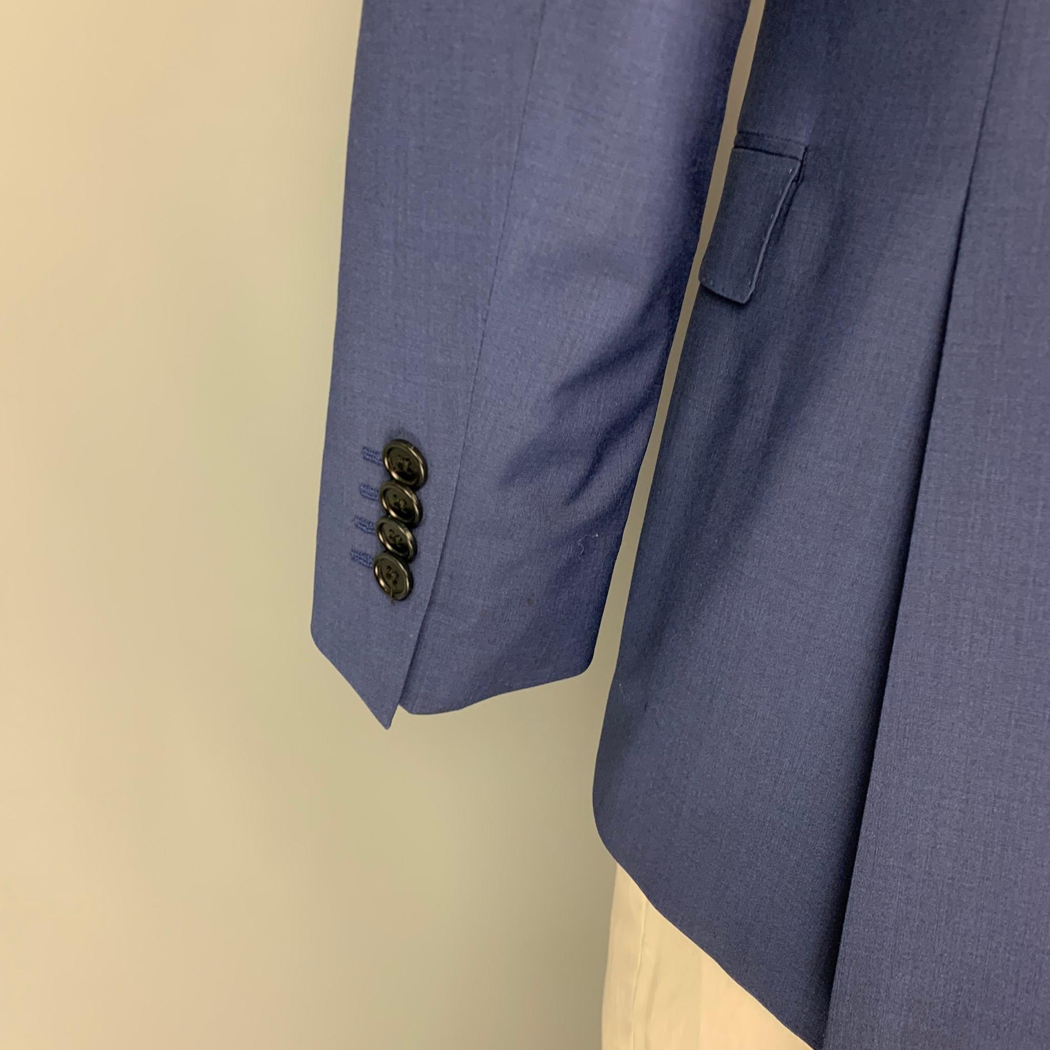 JOHN VARVATOS * U.S.A. Size 40 Blue Wool Sport Coat In Good Condition In San Francisco, CA