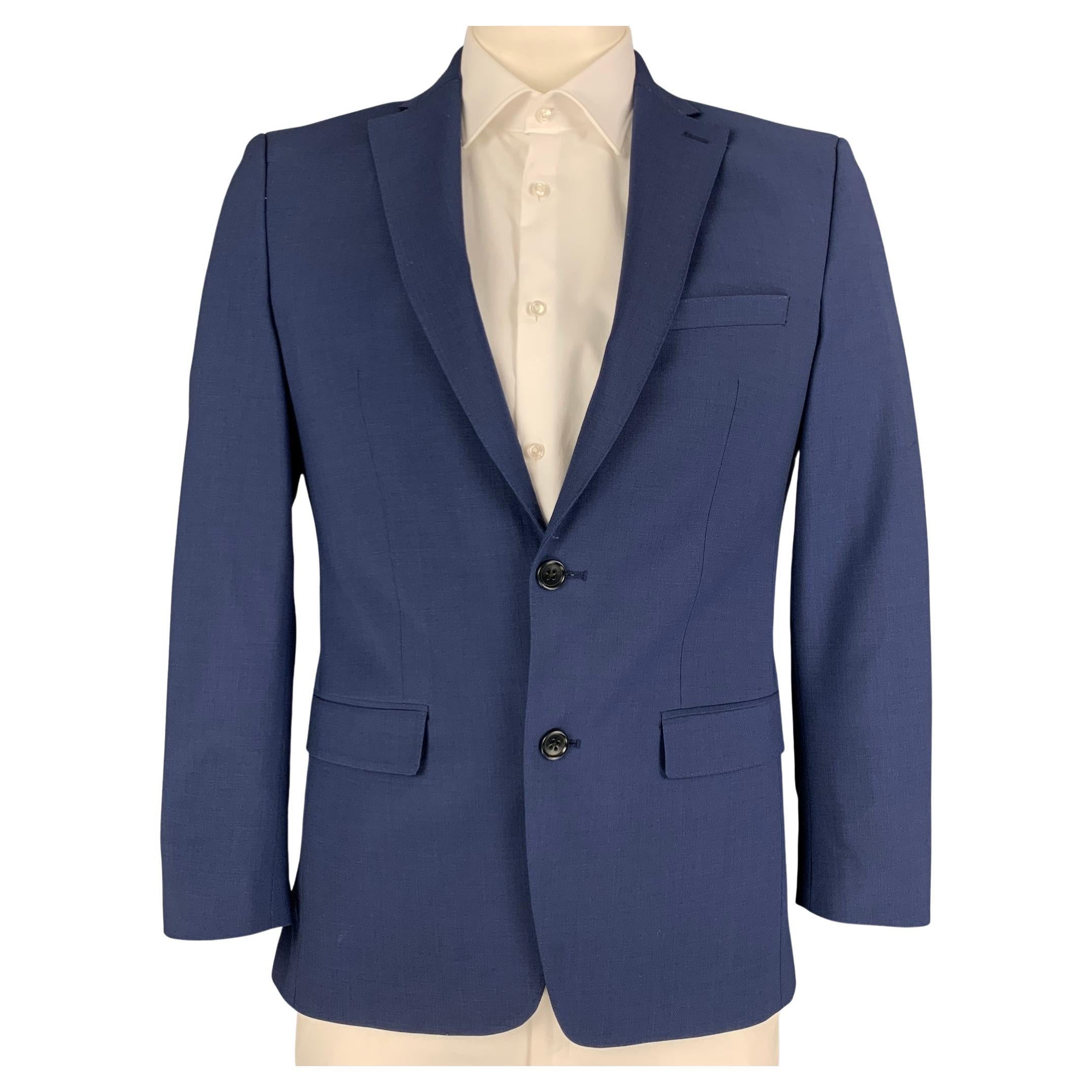 JOHN VARVATOS * U.S.A. Size 40 Blue Wool Sport Coat