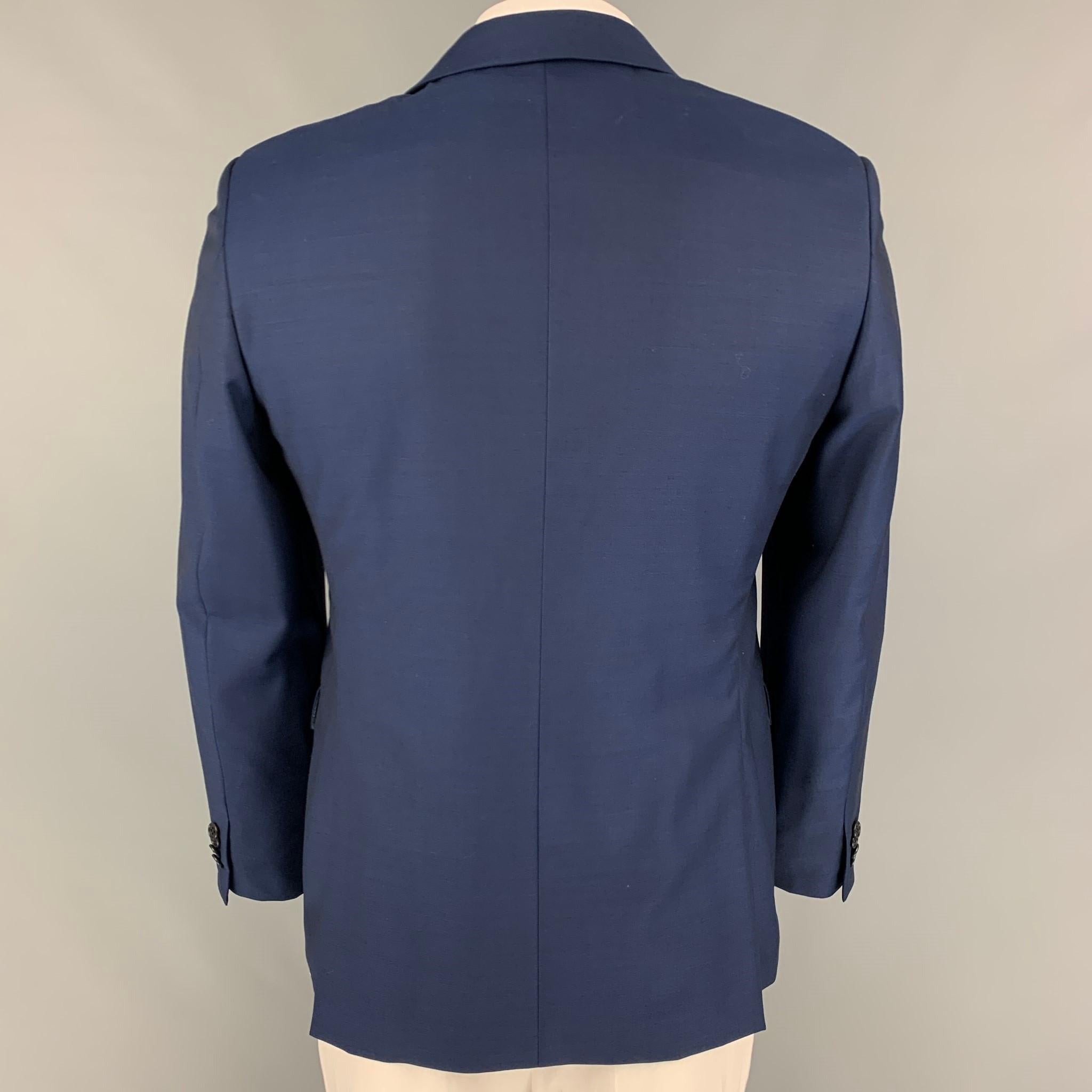 JOHN VARVATOS * U.S.A. Size 40 Navy Wool Notch Lapel Sport Coat In Good Condition In San Francisco, CA