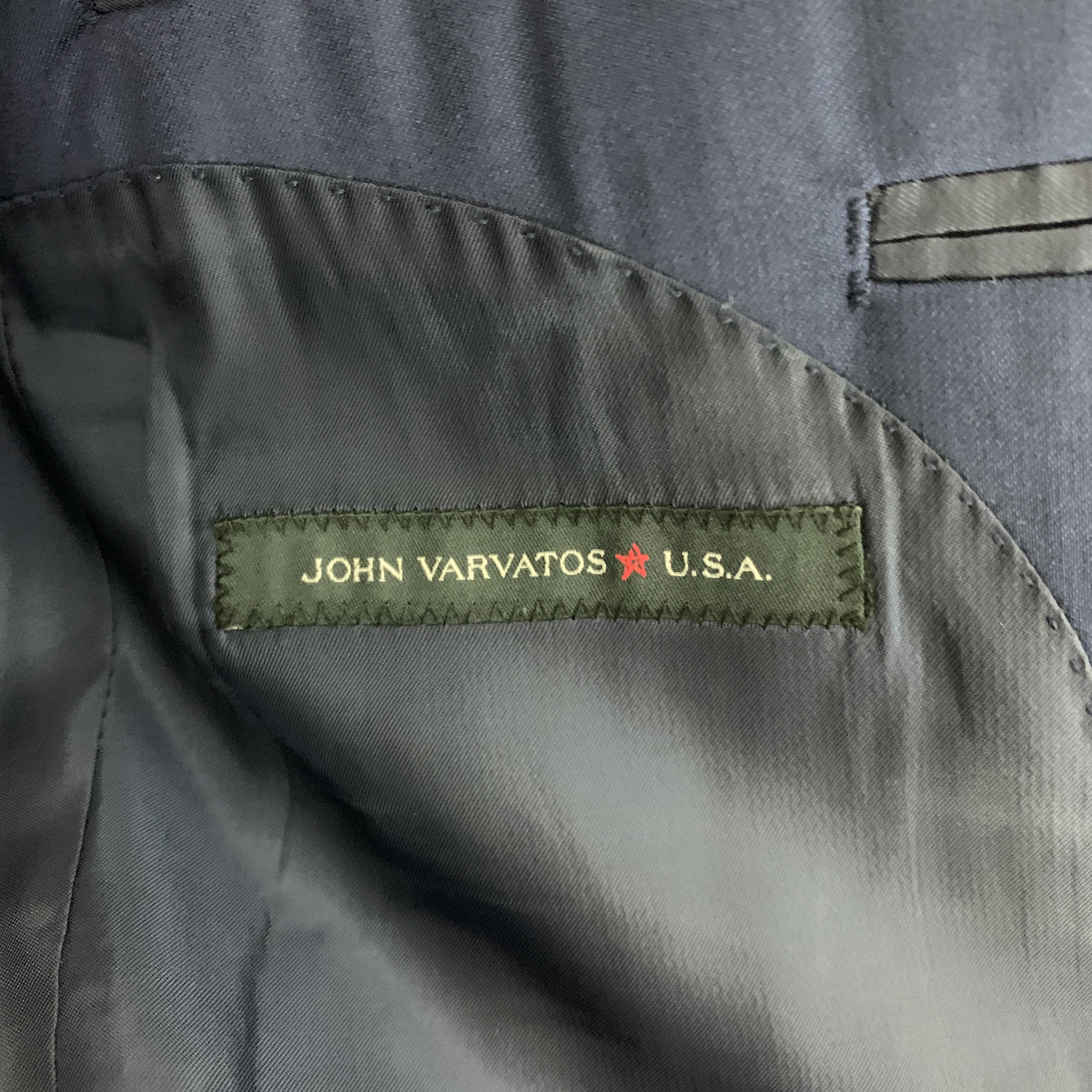 JOHN VARVATOS * U.S.A. Size 42 Navy Wool Notch Lapel Suit 1