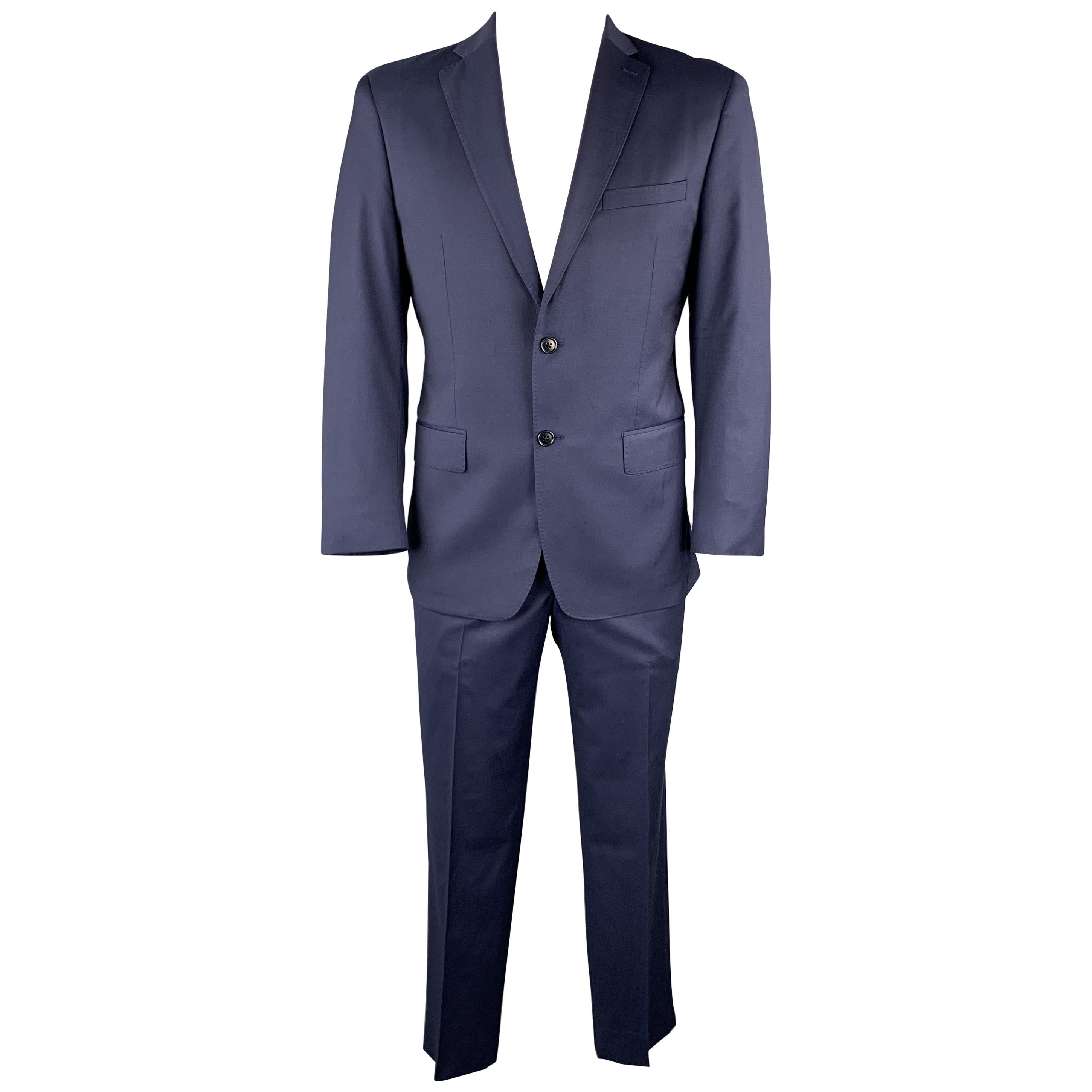 JOHN VARVATOS * U.S.A. Size 42 Navy Wool Notch Lapel Suit