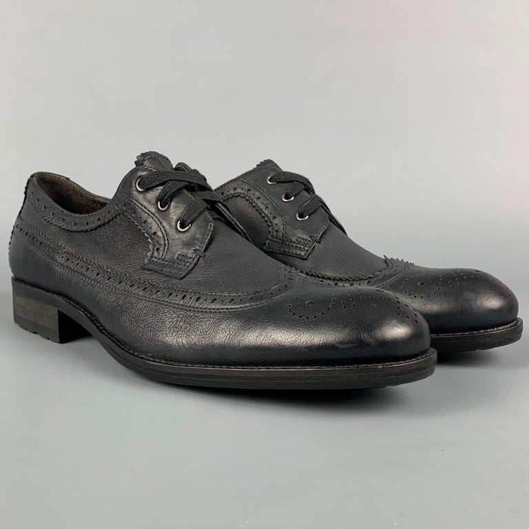 JOHN VARVATOS - Chaussures à lacets en cuir perforé noir « U.S.A. », taille  8 - En vente sur 1stDibs