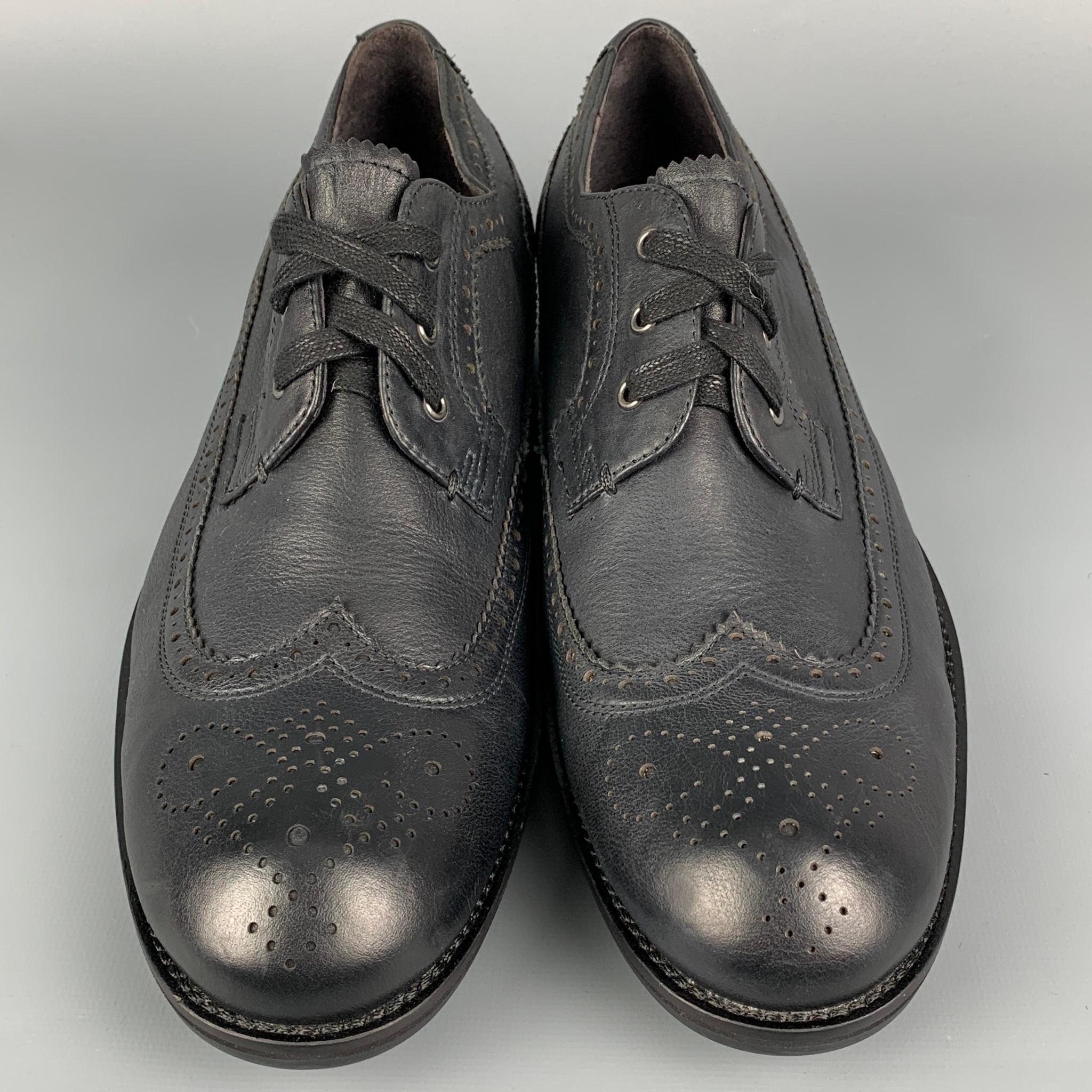 JOHN VARVATOS - Chaussures à lacets en cuir perforé noir « U.S.A. », taille  8 - En vente sur 1stDibs