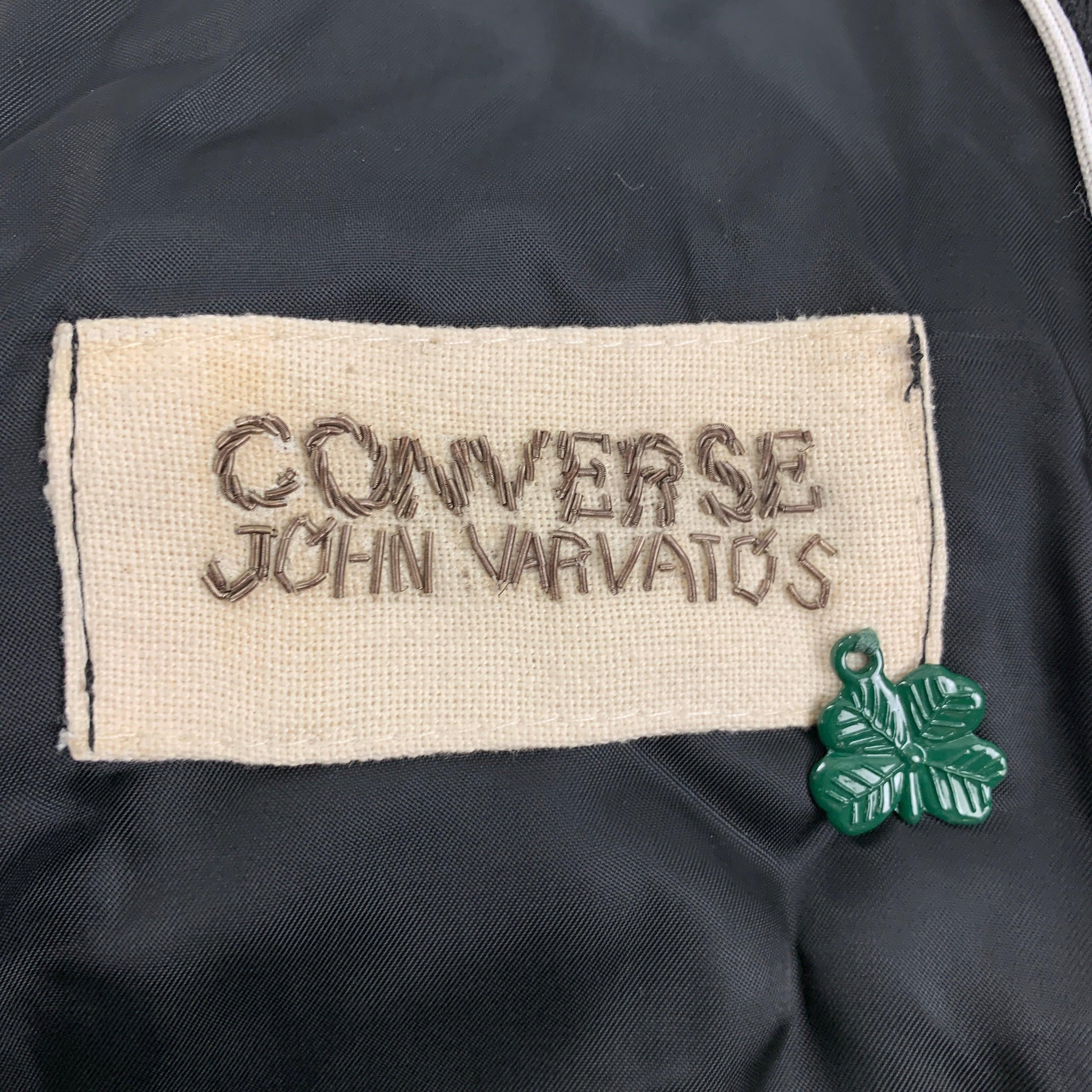 JOHN VARVATOS x CONVERSE Size M Black Lana Wool Ribbed Collar Coat 2