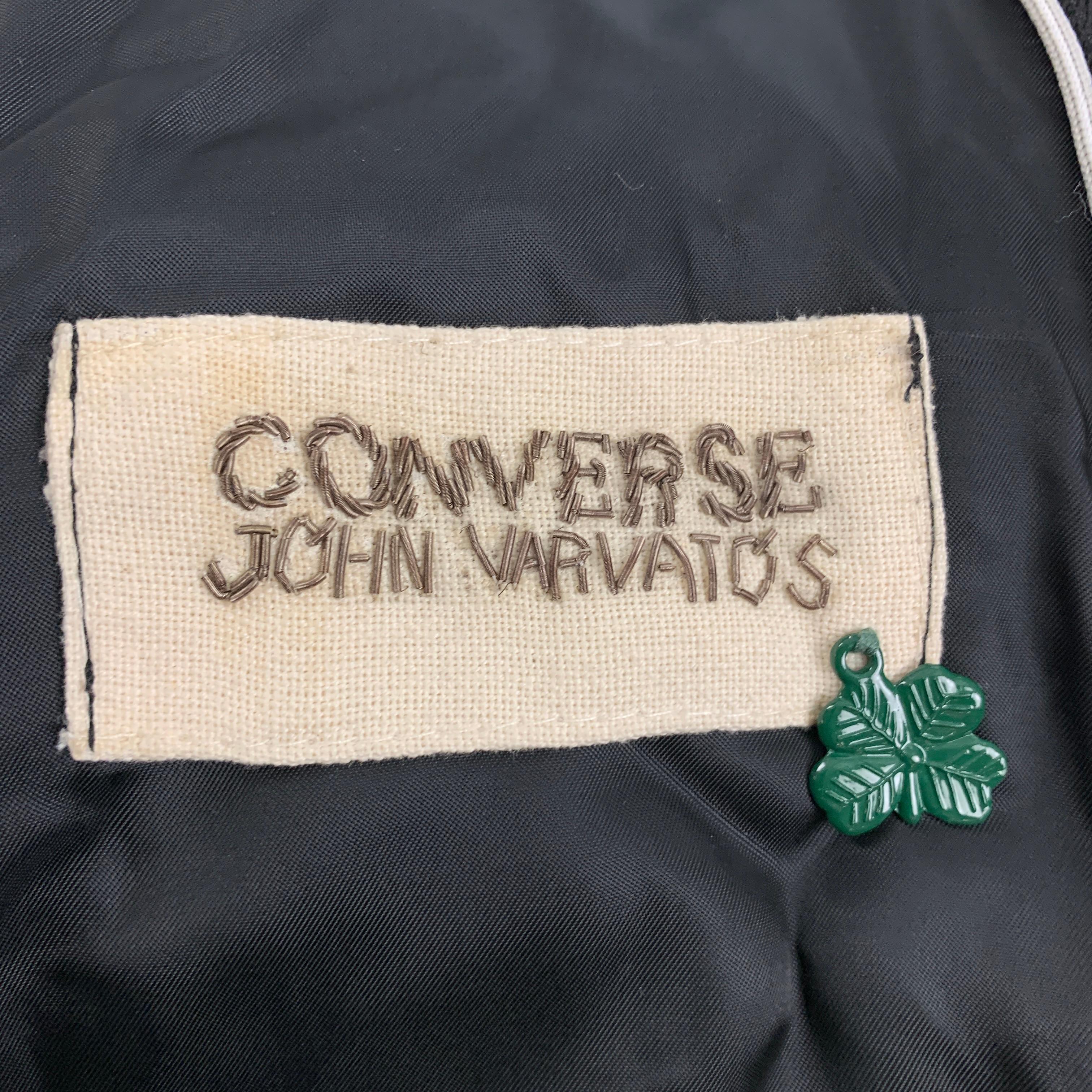 JOHN VARVATOS x CONVERSE Size M Black Lana Wool Ribbed Collar Coat 3