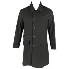 JOHN VARVATOS x CONVERSE Cappotto con colletto a coste in lana nera taglia M