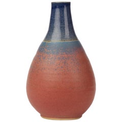 John Vasey St Agnes Studio Pottery Glazed Bottle Vase