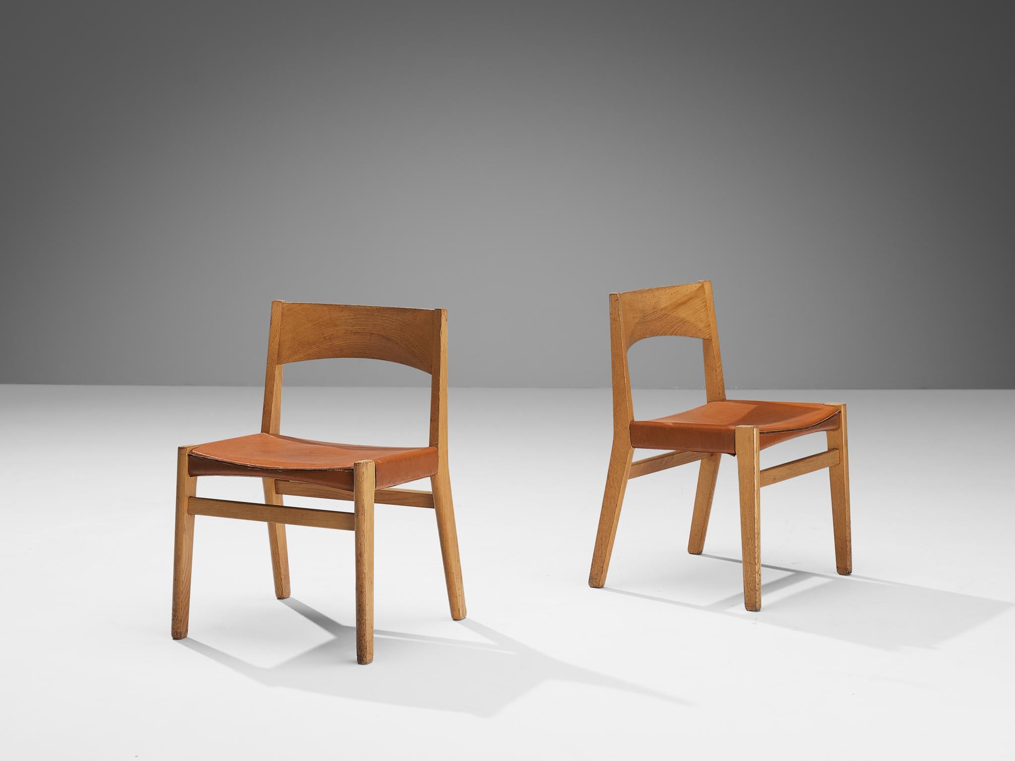 Scandinavian Modern John Vedel Rieper for Källemo Set of Twelve Dining Chairs in Oak For Sale