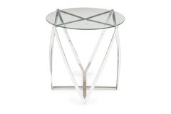 John Vesey American Mid-Century Aluminum Spool End Table