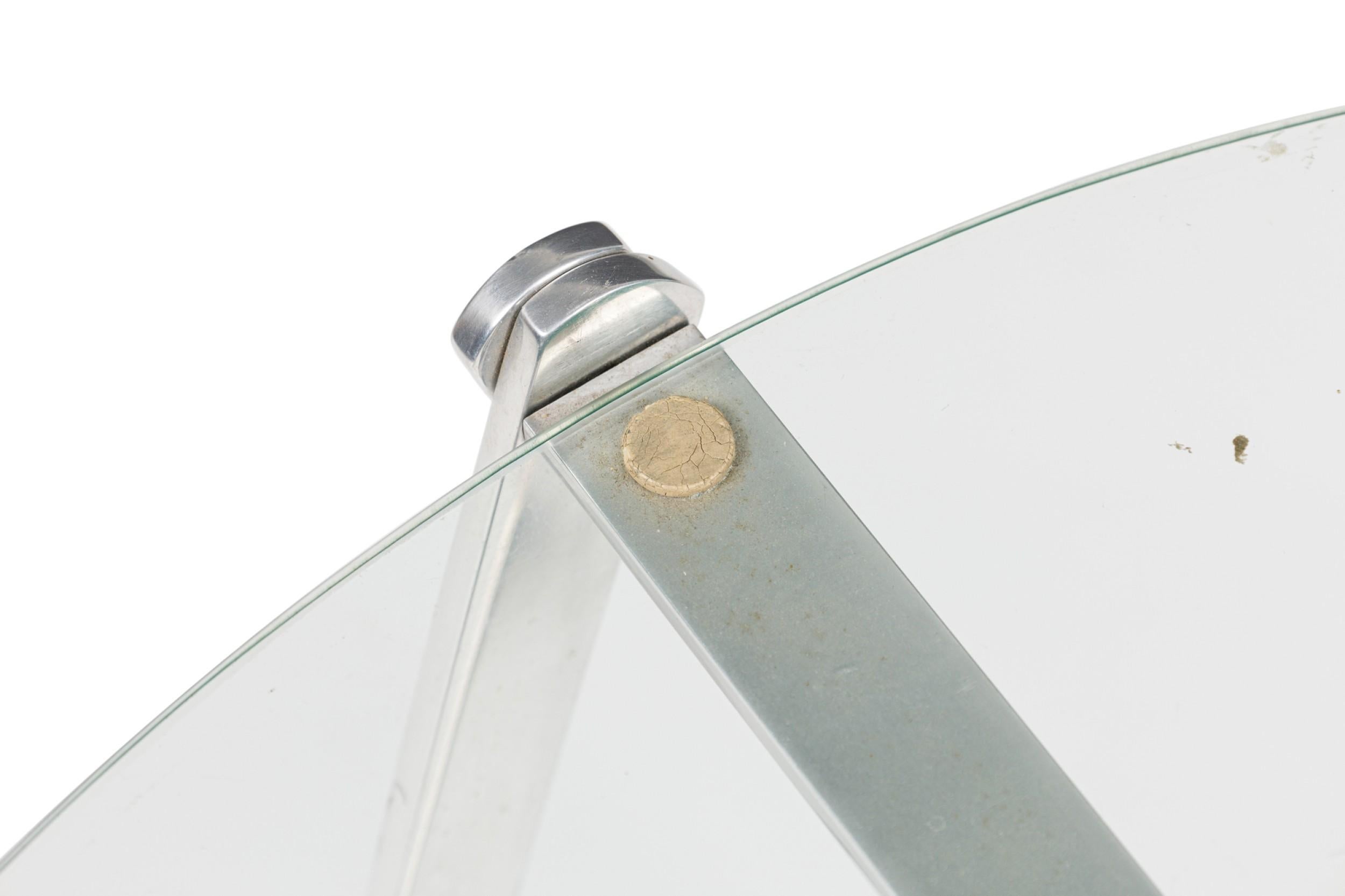 Amerikanischer Mid-Century-Aluminium-Pool-Beistelltisch von John Vesey (20. Jahrhundert) im Angebot