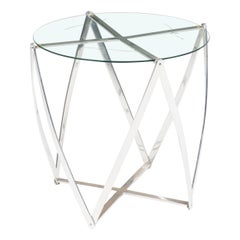 Vintage John Vesey American Mid-Century Aluminum Spool End Table