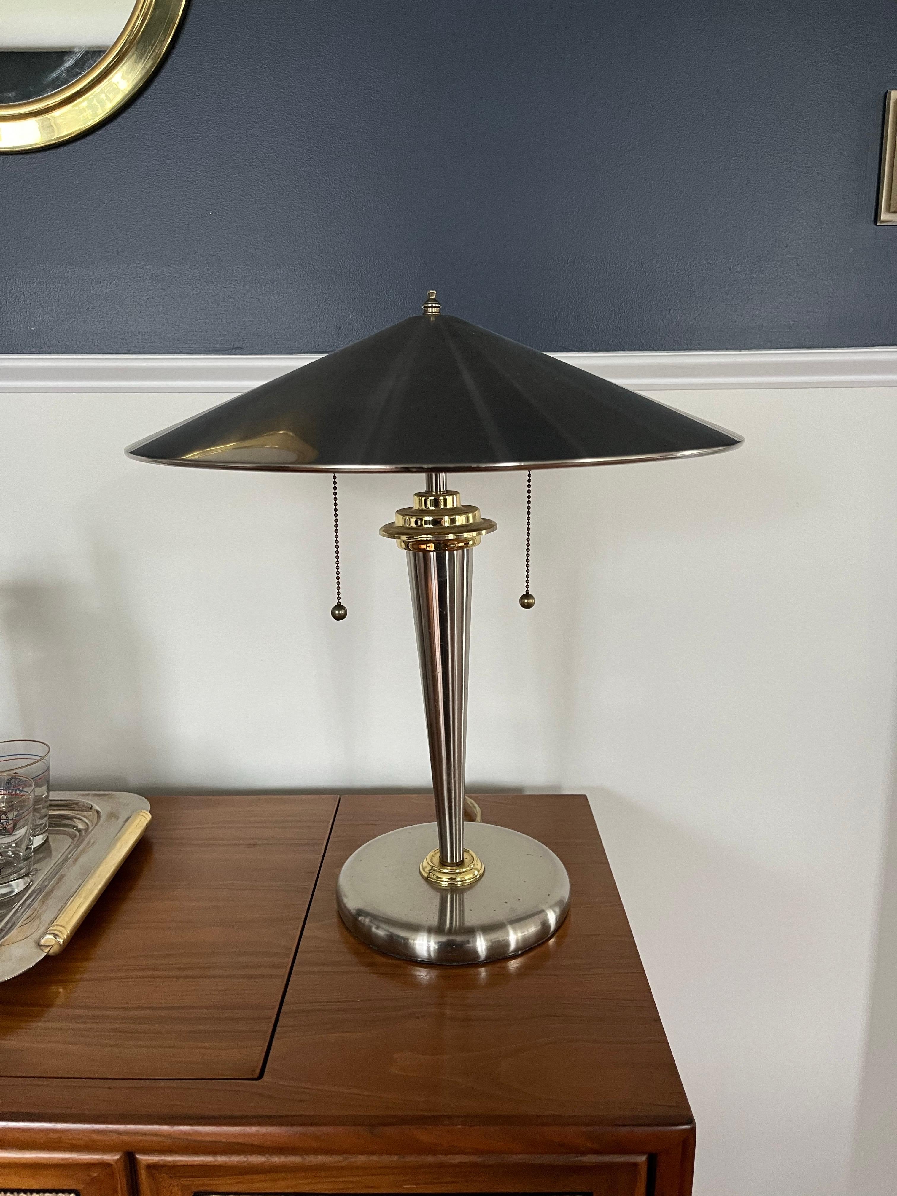 Modern John Vesey Classic Design Table Lamp With Metal Shade For Sale