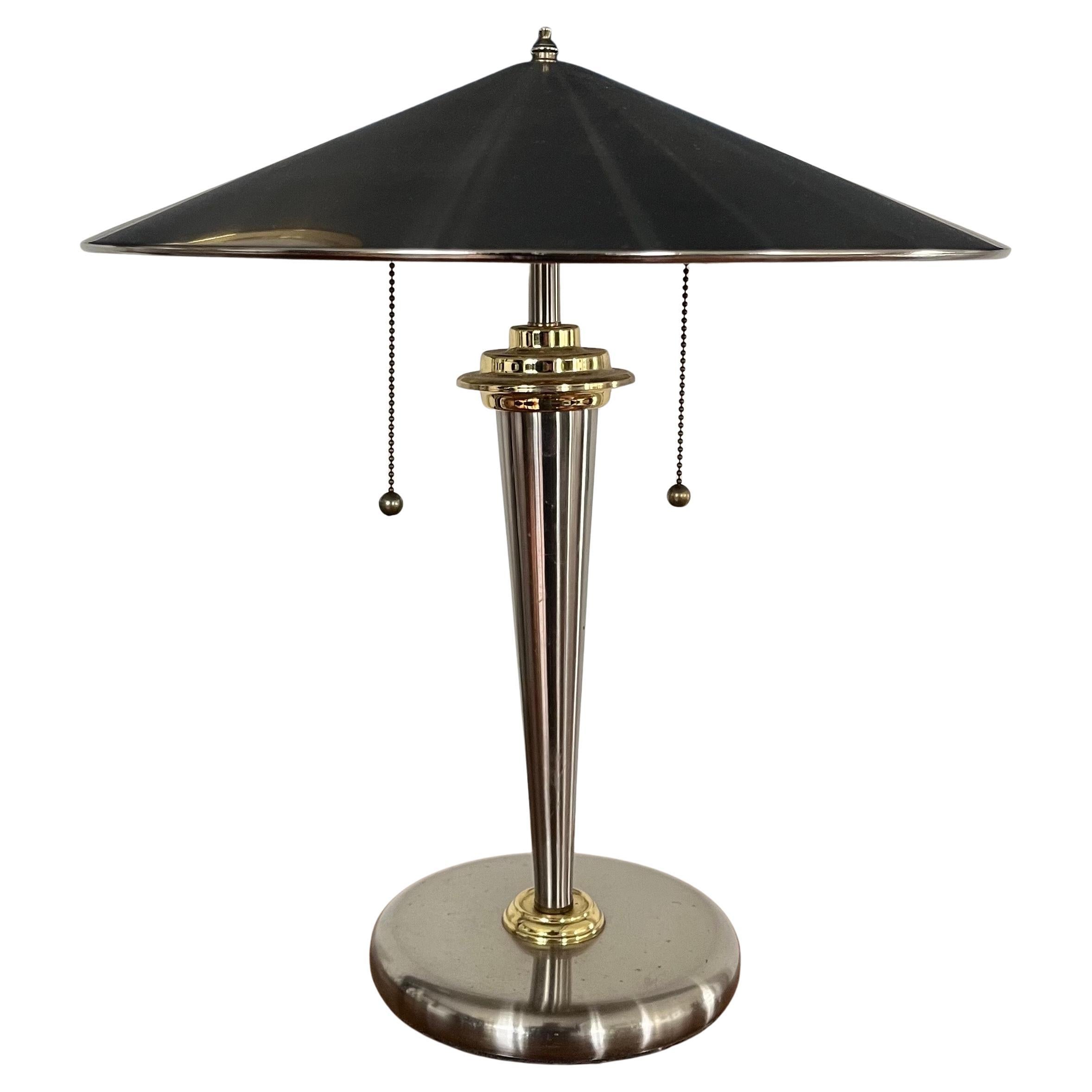John Vesey Classic Design Table Lamp With Metal Shade For Sale
