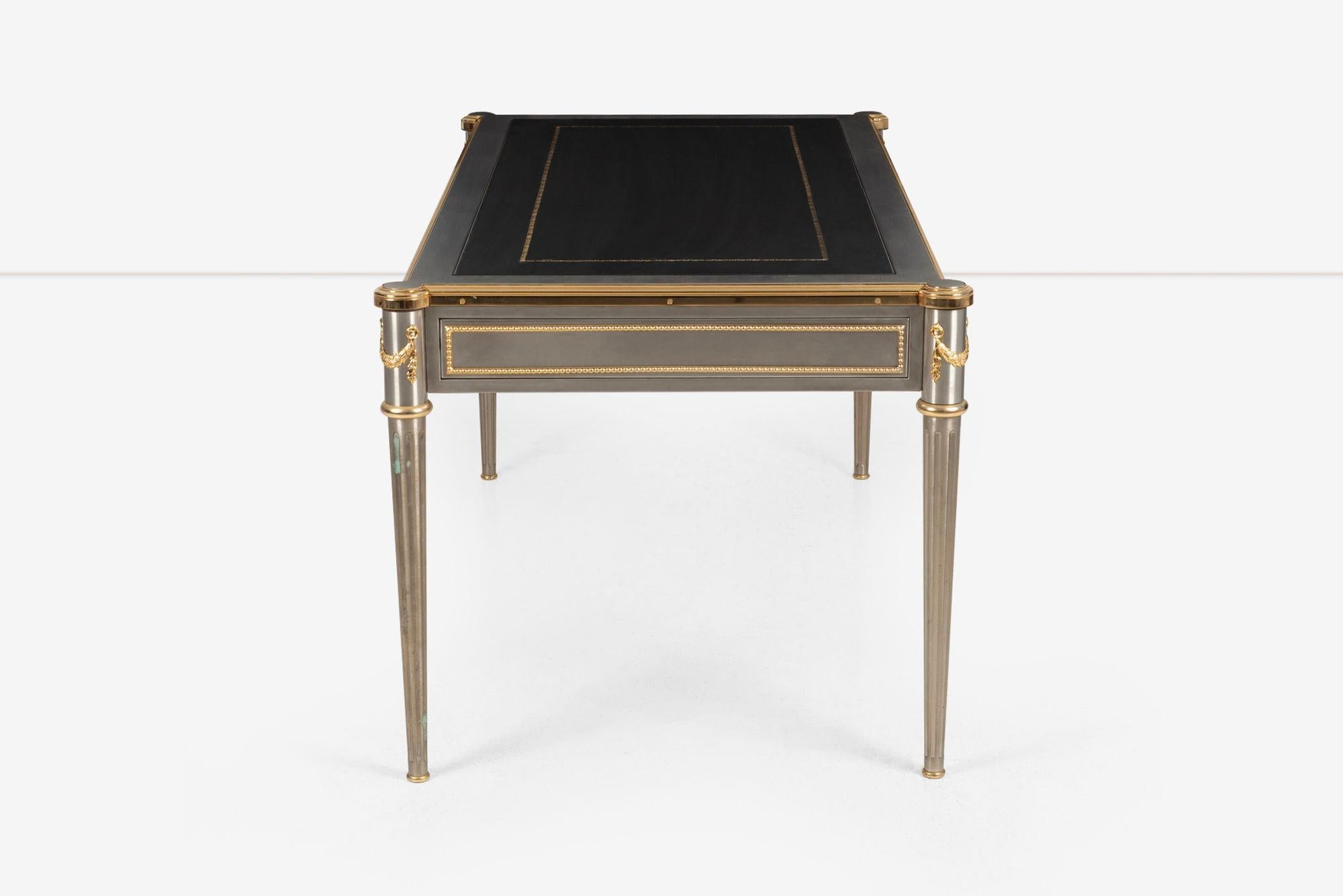 Bronze John Vesey Louis XVI Style Bureau Plat Desk For Sale