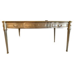Retro John Vesey Mid-Century Modern Desk or Bureau plat, Steel and Bronze