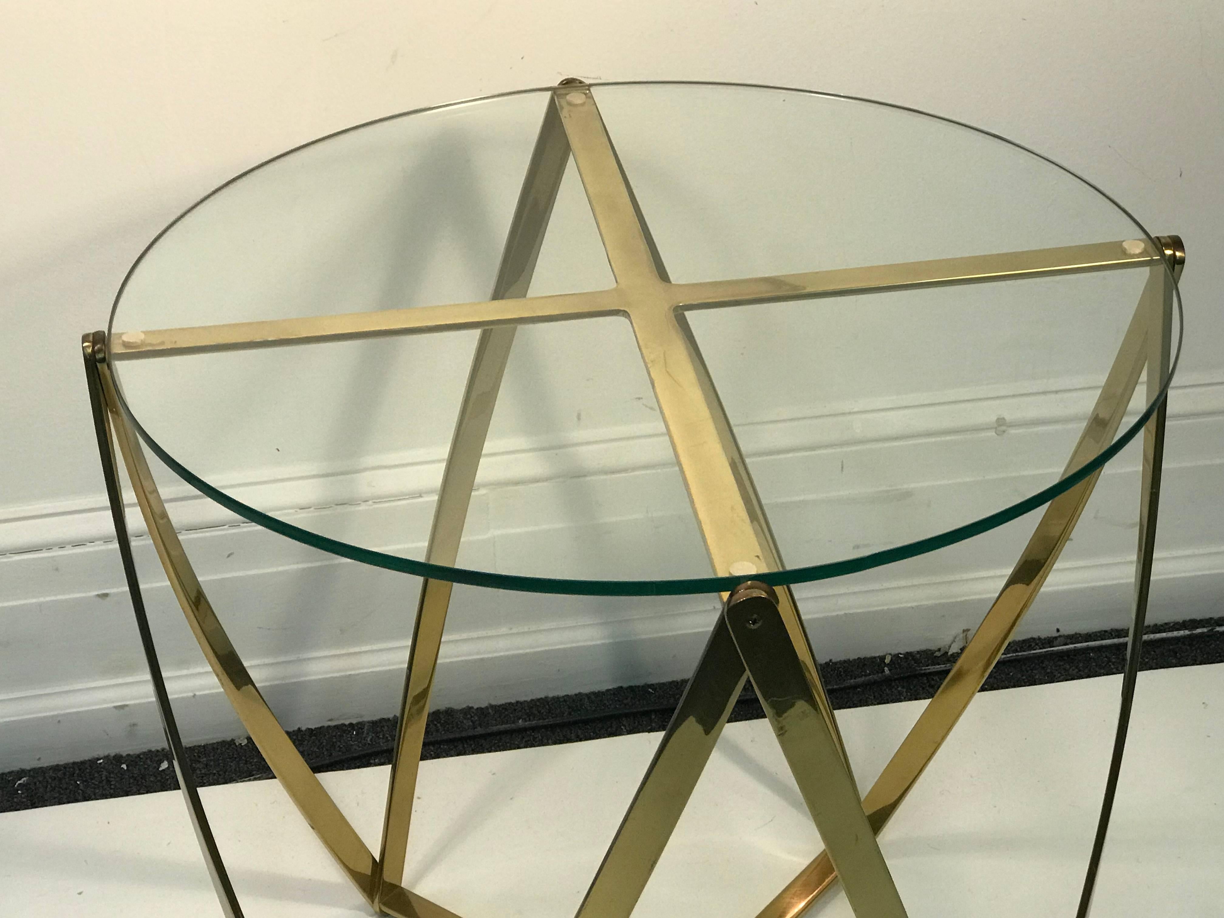 Late 20th Century John Vesey Modern Brass Table For Sale