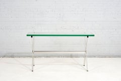 Florence Knoll Chrome and Glass X Base Console Table, 1960