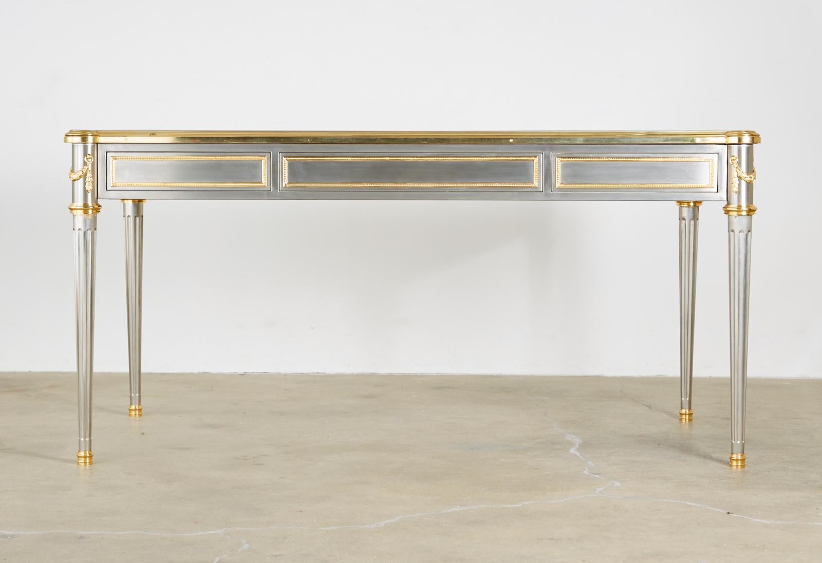 John Vesey Stainless Steel Bronze Neoclassical Desk 13