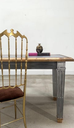 John Vesey Style Bronze Mounted Steel Library Table