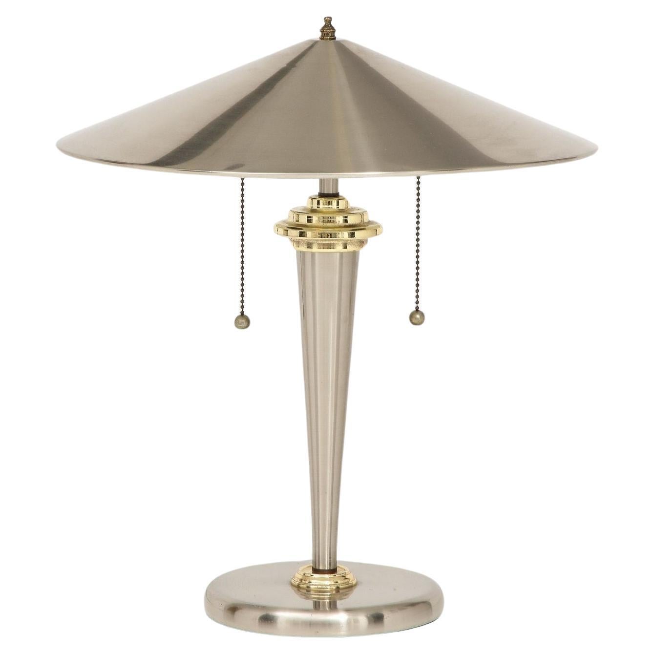 John Vesey Classic Design Table Lamp With Metal Shade  For Sale