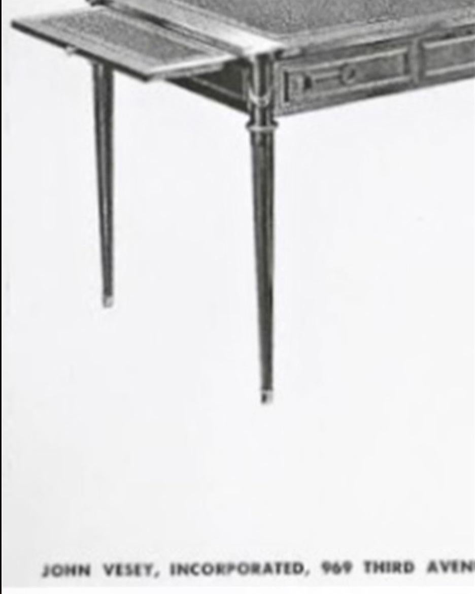 John Vesey V-60 Stainless Steel Bronze and Red Leather Desk, 1960s For Sale 12