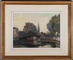 John Vicat Cole (1903-1975) - Mid 20th Century Oil, Bridge Over The Canal
