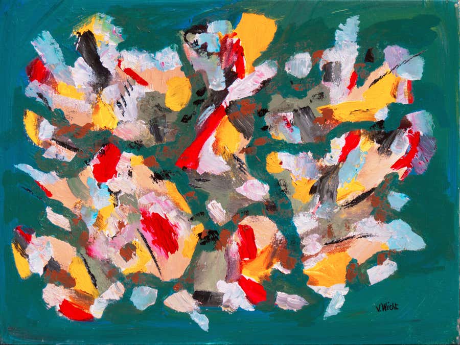 'Abstract in Saffron and Tourmaline', New York School, WPA