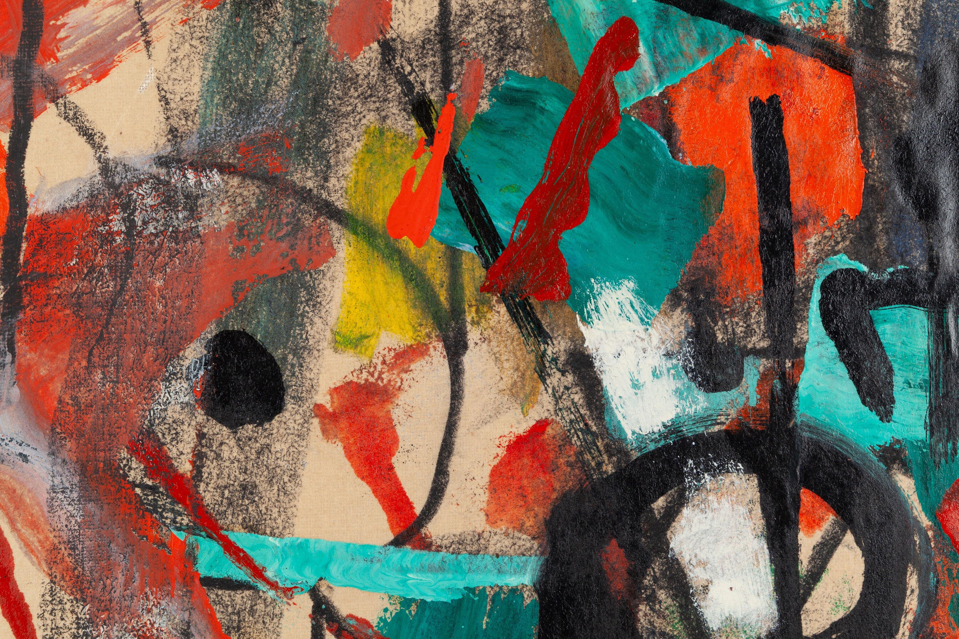 Untitled (3) - Beige Abstract Painting by John von Wicht