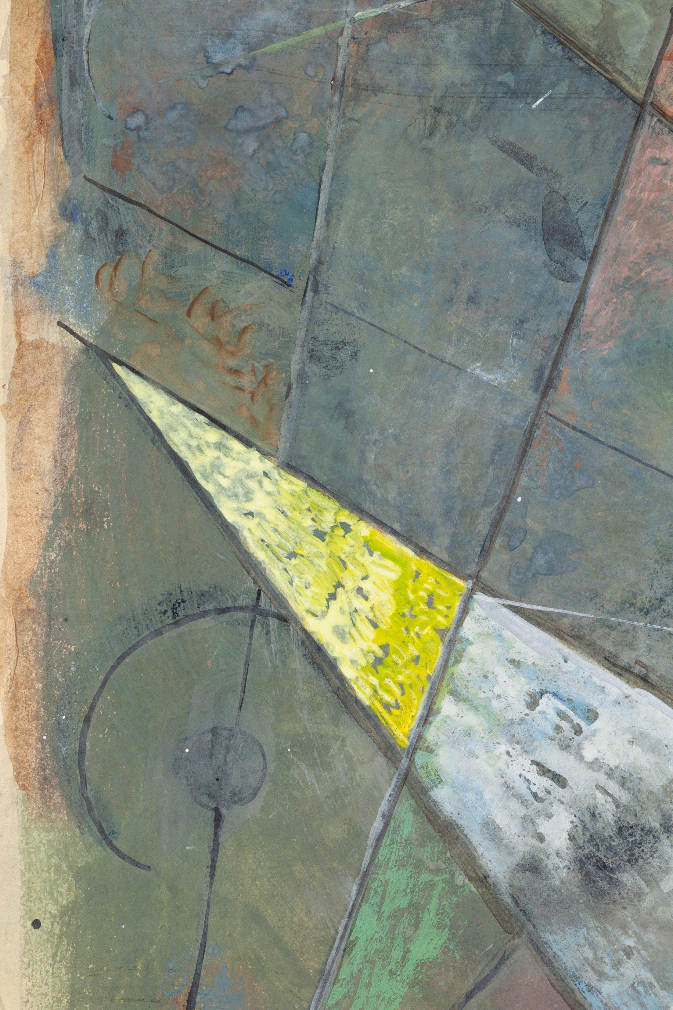 Untitled (5) - Gray Abstract Painting by John von Wicht