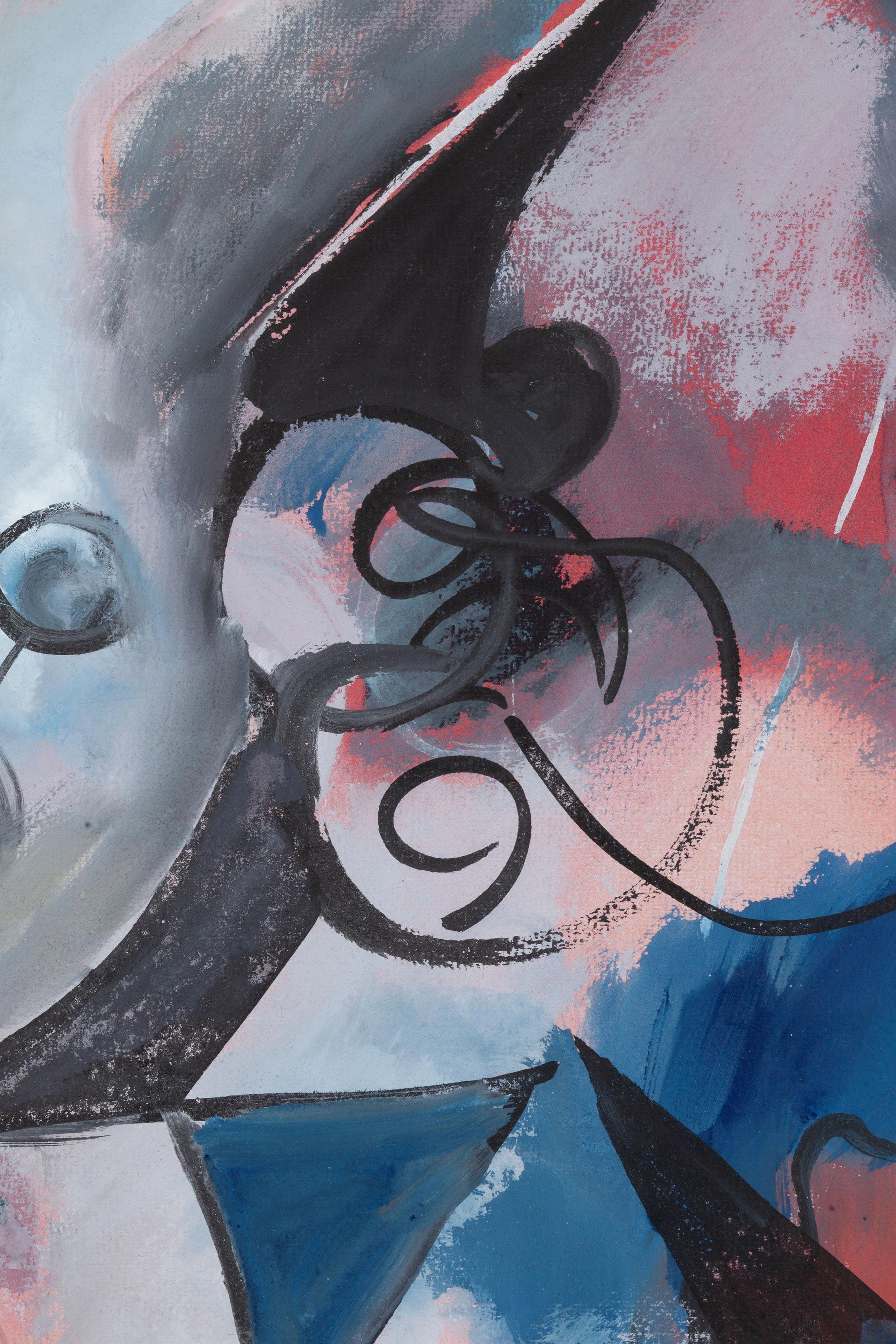 Untitled (6) - Brown Abstract Painting by John von Wicht