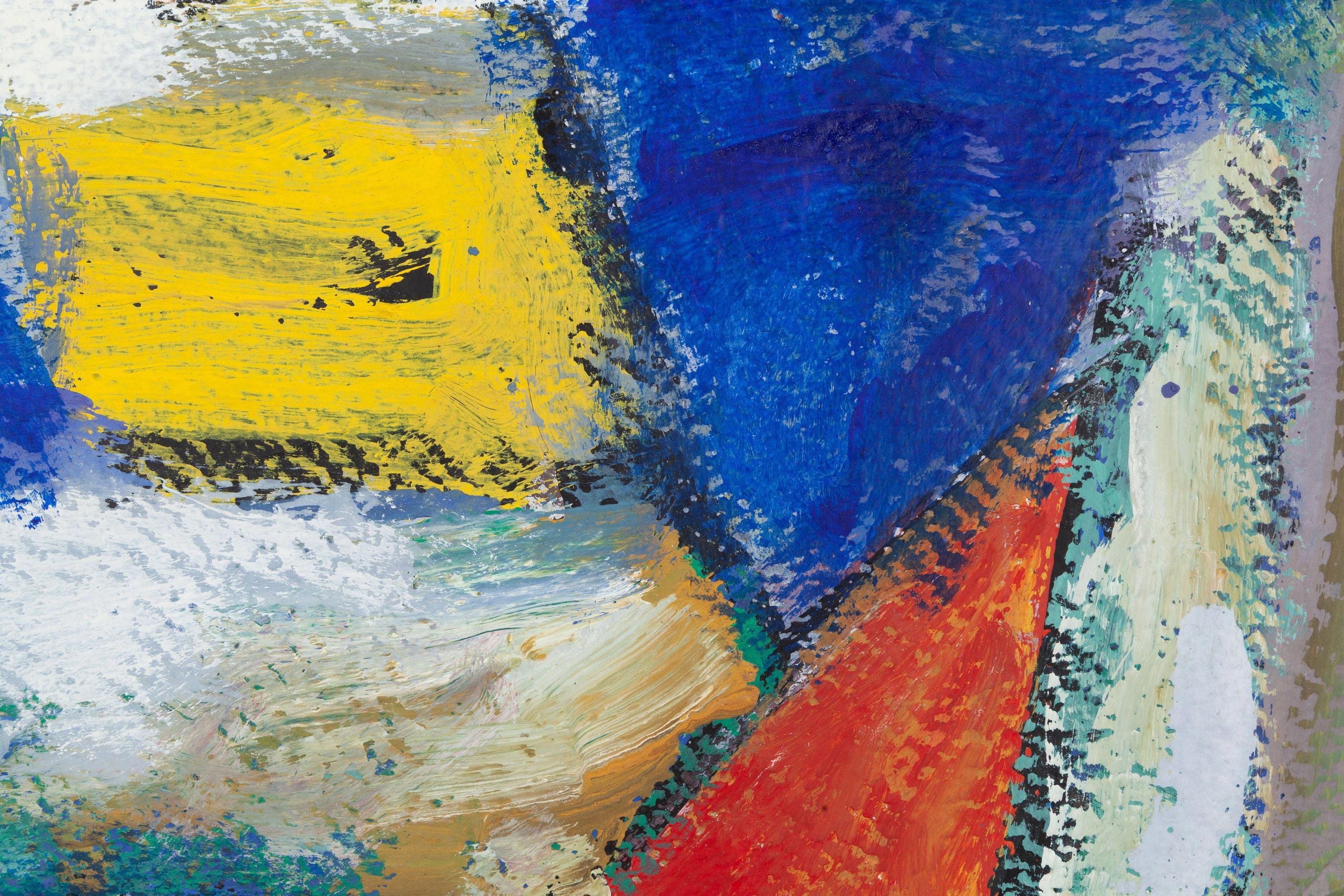 Untitled (7) - Gray Abstract Painting by John von Wicht