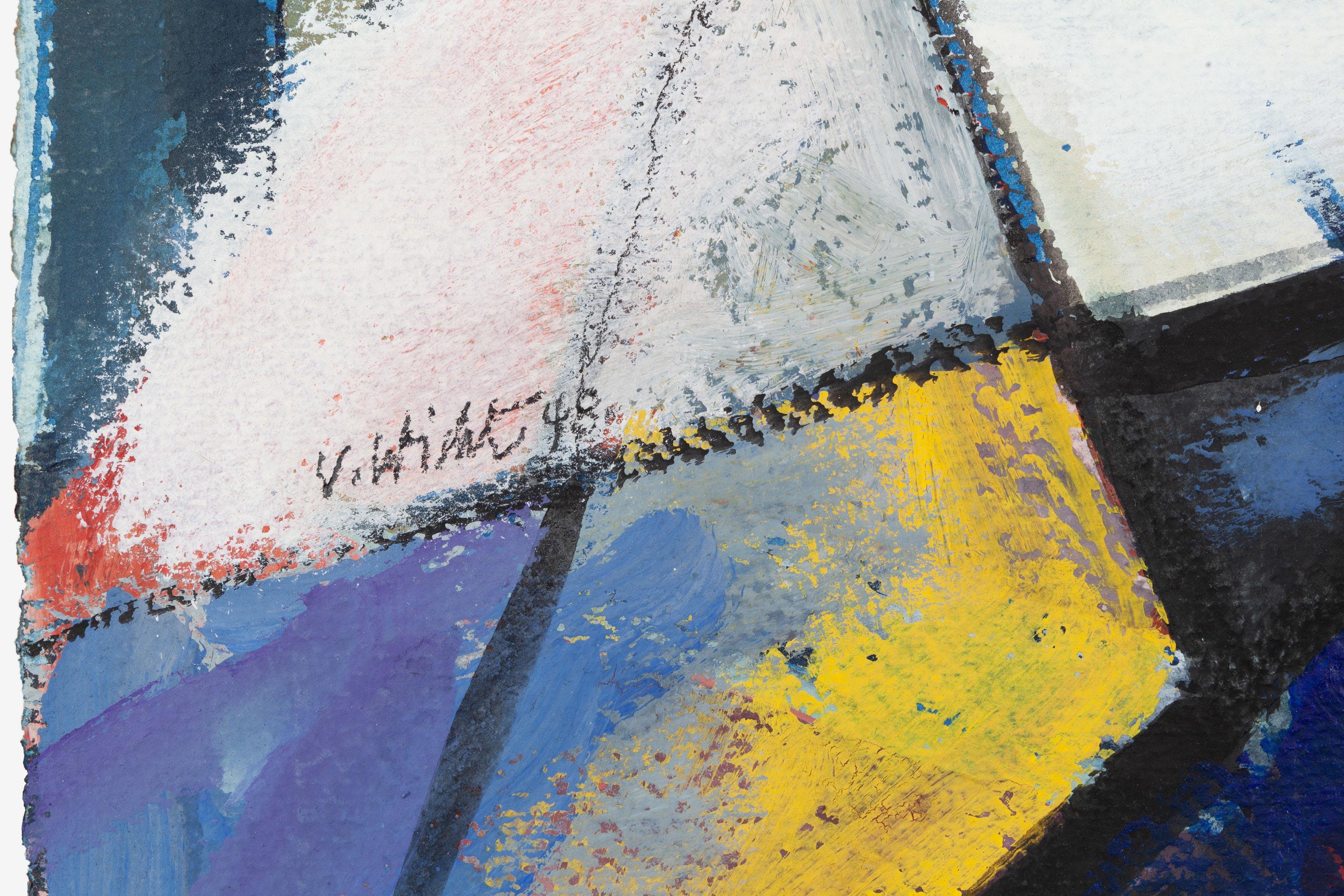 John von Wicht (German-American, 1888 - 1970) was a painter and printmaker whose abstract works evolved from European modernism to dynamic, expressionistic forms. Born in Holstein, Germany, he studied at the Grand Duke of Hesse’s private school and