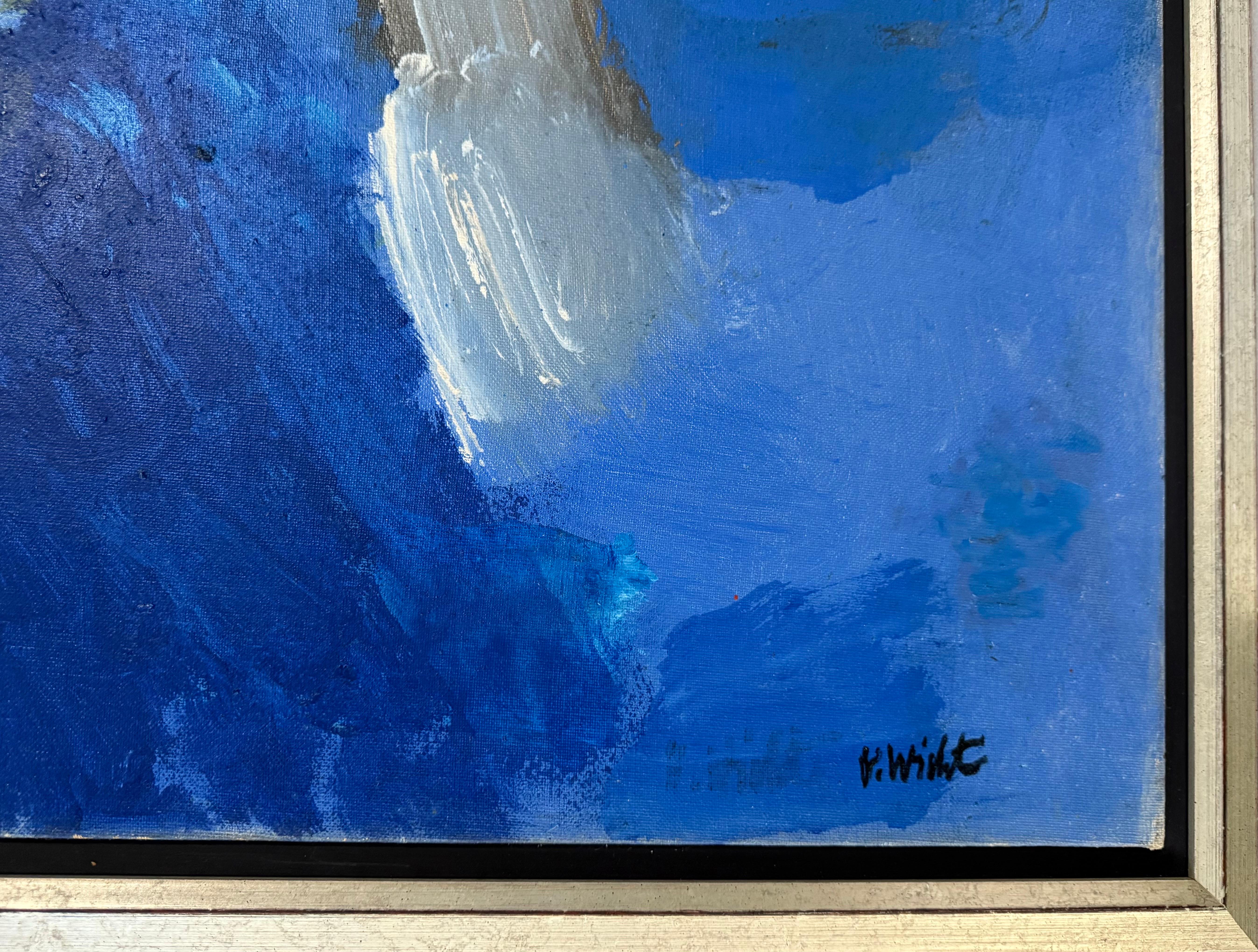 Large Abstract Expressionist Oil Painting on Canvas John Von Wicht WPA Artist For Sale 3