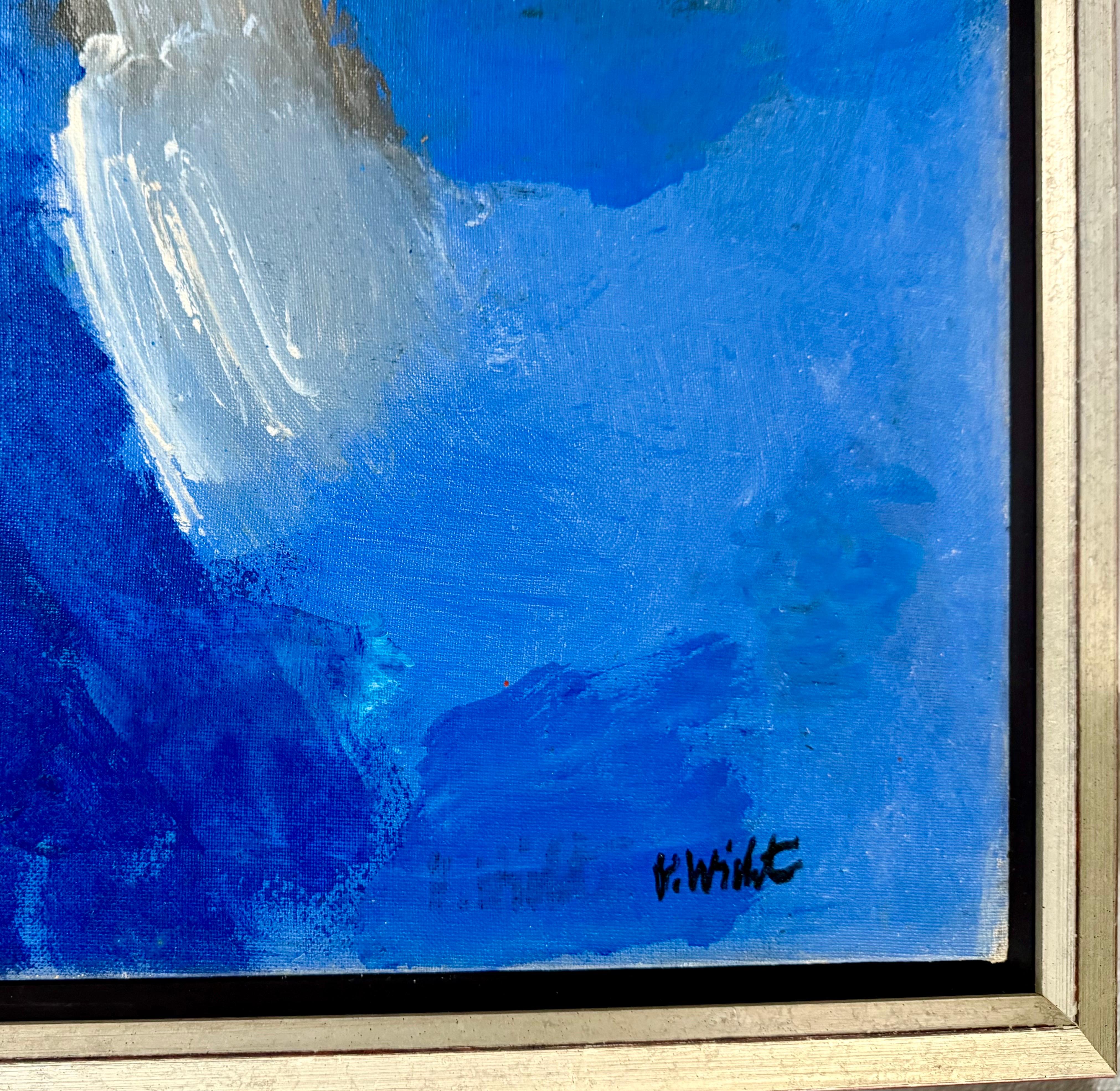 Large Abstract Expressionist Oil Painting on Canvas John Von Wicht WPA Artist For Sale 4