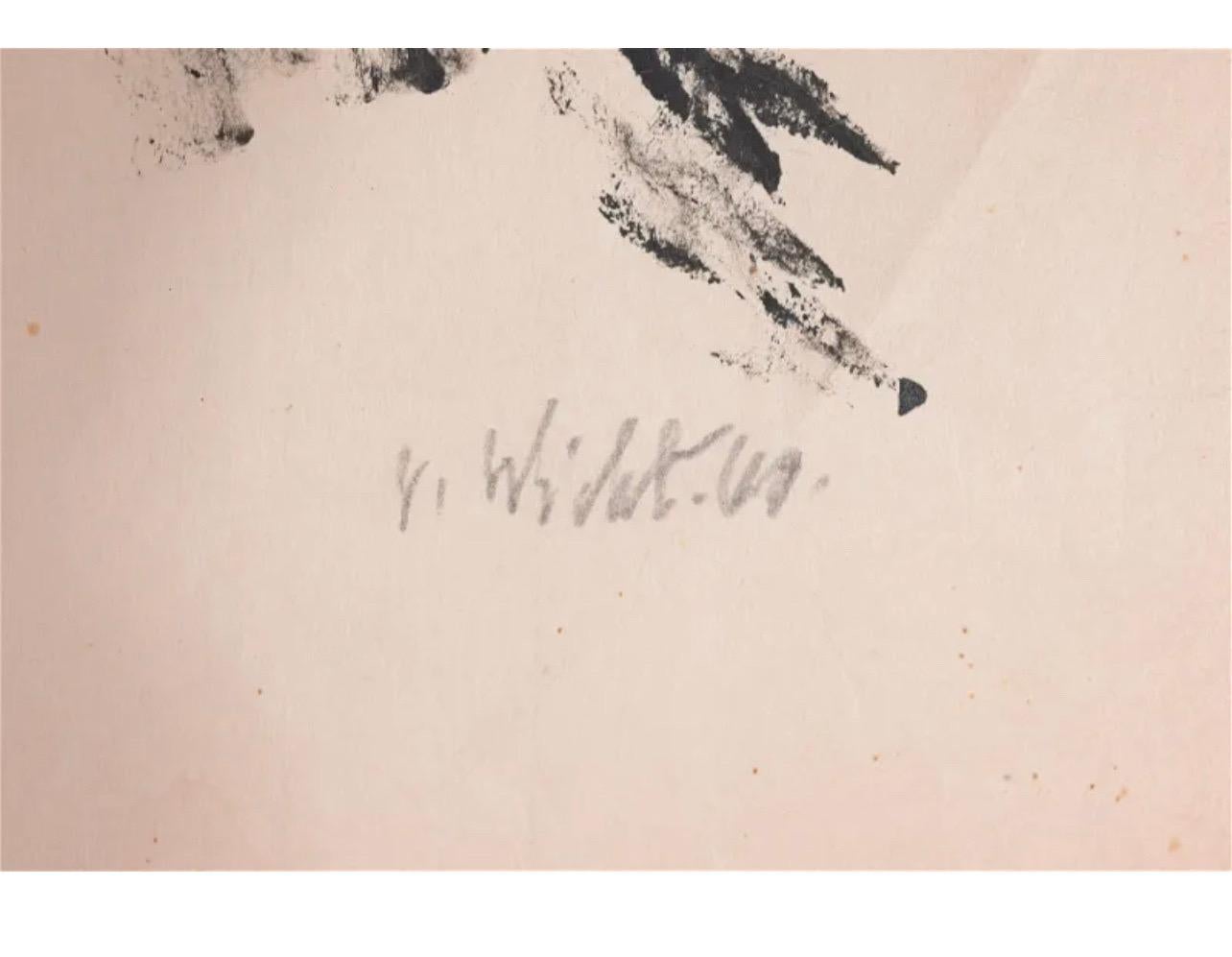 John von Wicht (Amerikaner, 1888-1970) 
Öl auf japanischem Reispapier. Handsigniert und datiert mit Bleistift unten rechts. 
Blattgröße: 21 x 29,25 Zoll. 

Johannes Von Wicht wurde am 3. Februar 1888 in Holstein, Deutschland, geboren. Seine Mutter