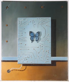 John Voss - 1982 Surrealist Oil, The Motherboard