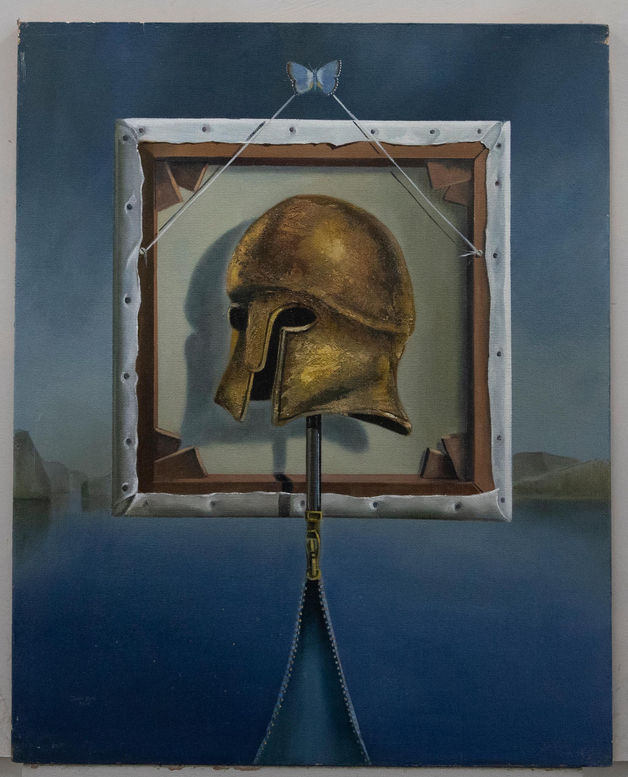 John Voss - 2000 Surrealist Oil, Portrait of a Warrior - Painting by  John Voss