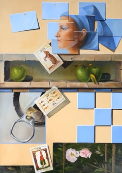 John Voss - Fine 20th Century Surrealist Oil, Kaleidoscope