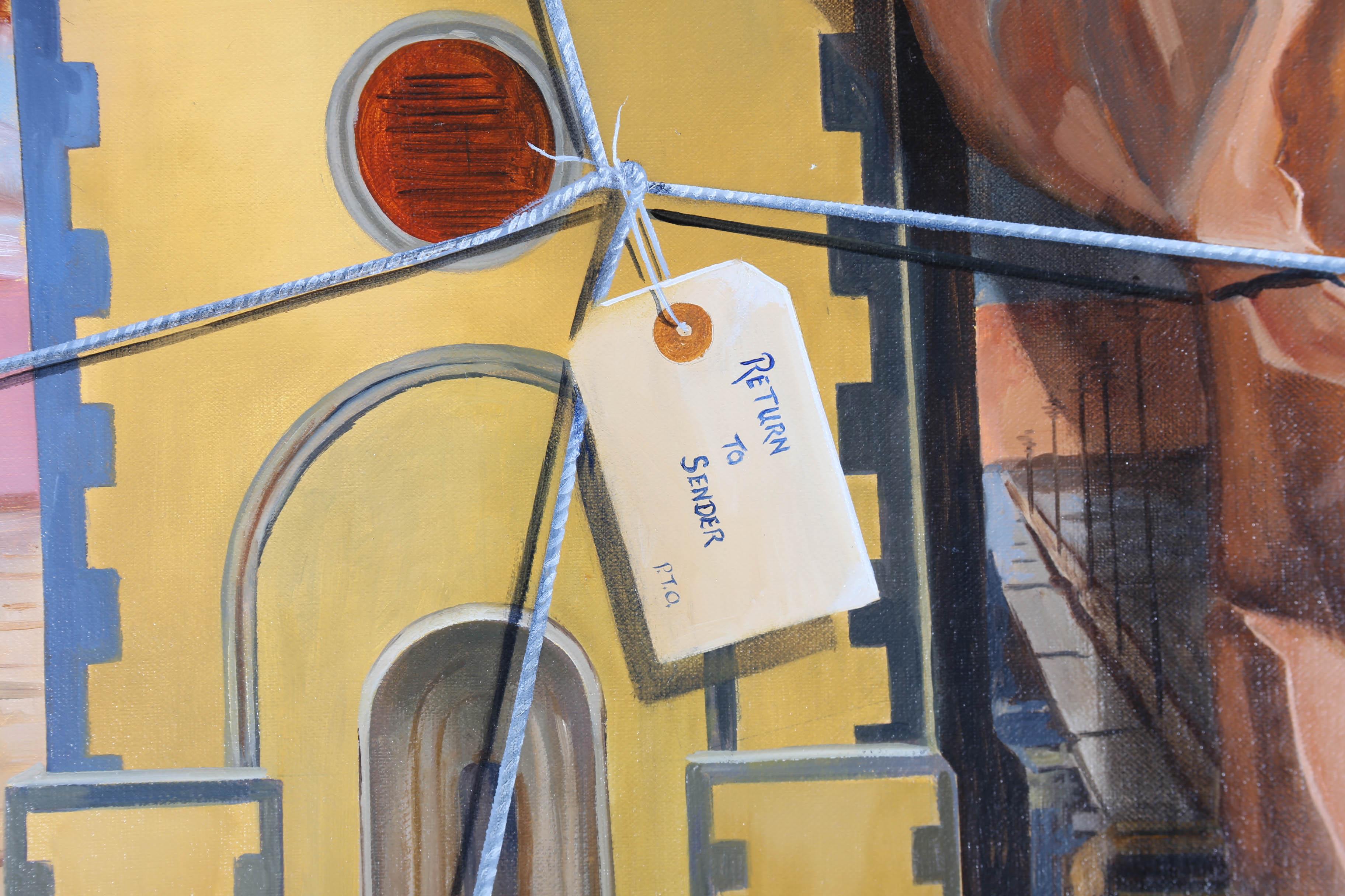 John Voss - 2003 Surrealist Oil, Return To Sender 1