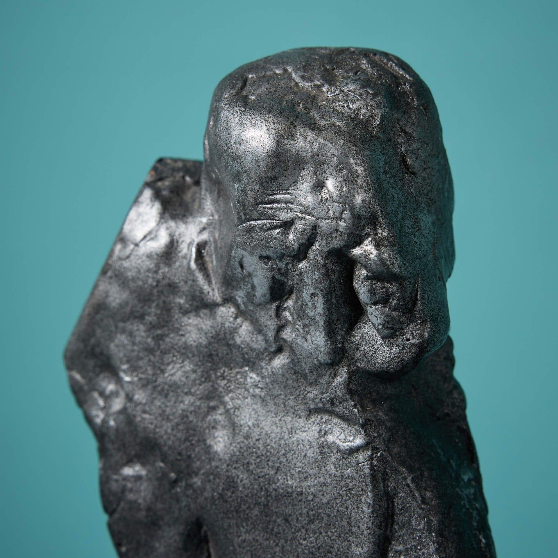 Mid-Century Modern John W. Mills (1933-2023) Abstract Michelangelo Bust Maquette For Sale
