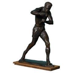 John W. Mills (1933-2023) 'Boxer #1' Scultura in bronzo fuso a freddo