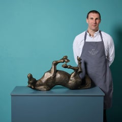 John W. Mills (1933-2023) Bronzed Sculpture of ‘Rolling Horse'