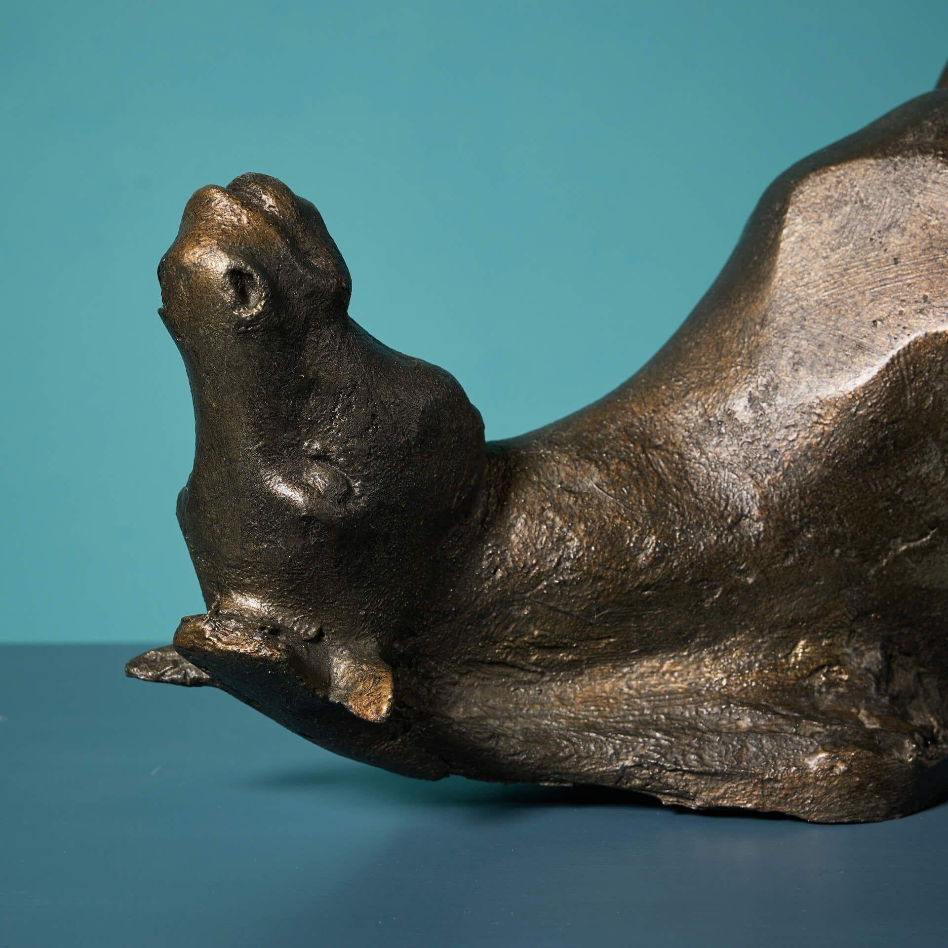 Mid-Century moderno John W. Mills (1933-2023) Scultura in bronzo di 