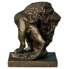 John W. Mills (1933-2023) Caged Lion Sculpture